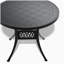 3-Piece All-Weather Cast Aluminum Dining Set, Include 2 Swivel Chairs and 39.37" Round Table With Black Frame
