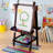 Deluxe Wooden Easel with Chalkboard and Dry Erase Surfaces, Paper Roll and Paint Cups-10894411
