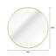 Miroir de salle de bain rond 24 po avec cadre en métal doré (W2203P182026)-579511073
