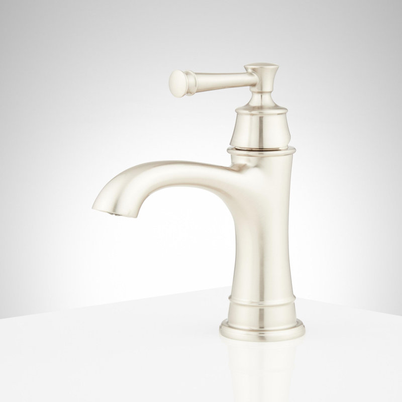 Beasley 1.2 GPM Single Hole Bathroom Faucet with Pop-Up Drain Assembly, Brushed Nickel