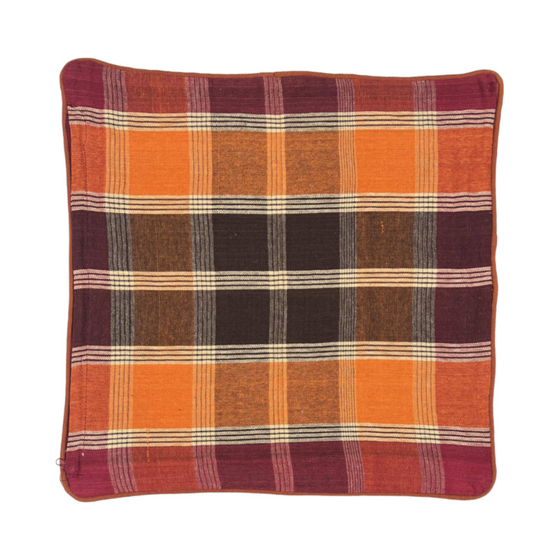 Burdella Plaid Square Throw Cushion