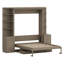 Lit escamotable avec bureau intégré, tablettes de rangement et armoires Lit escamotable pour bureaux à domicile compacts-796853192