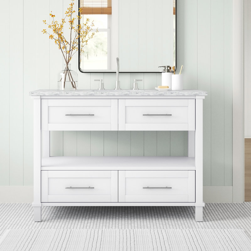 Ensemble de meuble-lavabo simple 48 po Audrit, Blanc