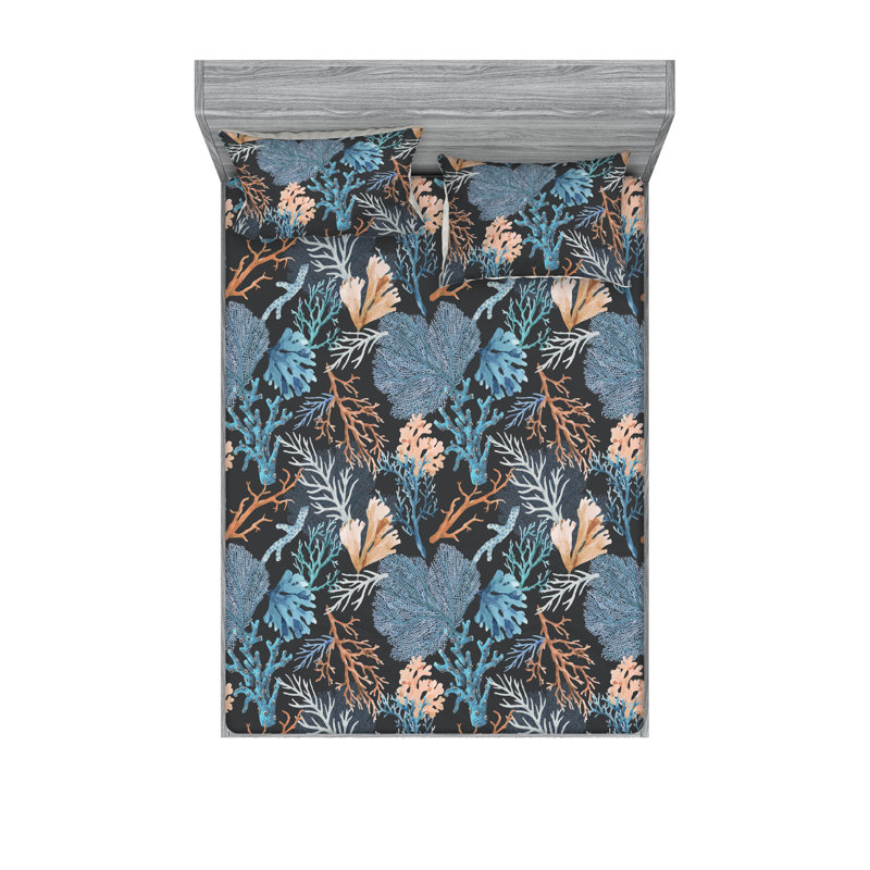 Drap-housse et taie décorative Ambesonne, Ensemble de draps très grand californien avec 2 t