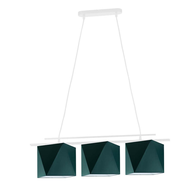 Dendrick 3 - Light Kitchen Island Pendant, Green, White