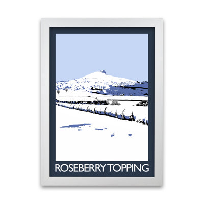 Roseberry Topping North Yorkshire In Snow by Richard O'Neill - Print