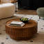 Table d'appoint en bois avec rangement rabattable
