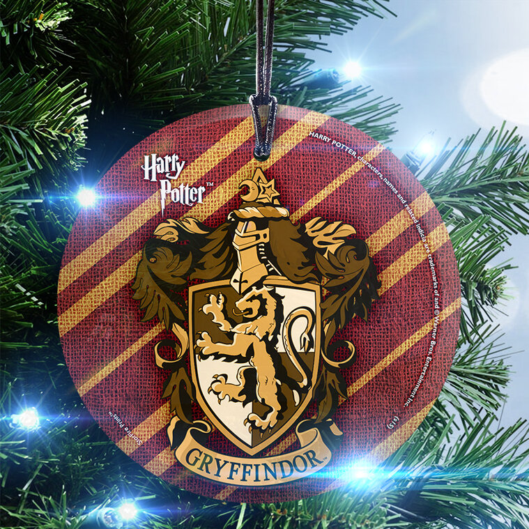 Wizarding World of Harry Potter Holiday Hogwarts House Striped Ribbon  Gryffindor
