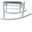 Chaise berçante en bois BLANC, sans passe-partout-538370421