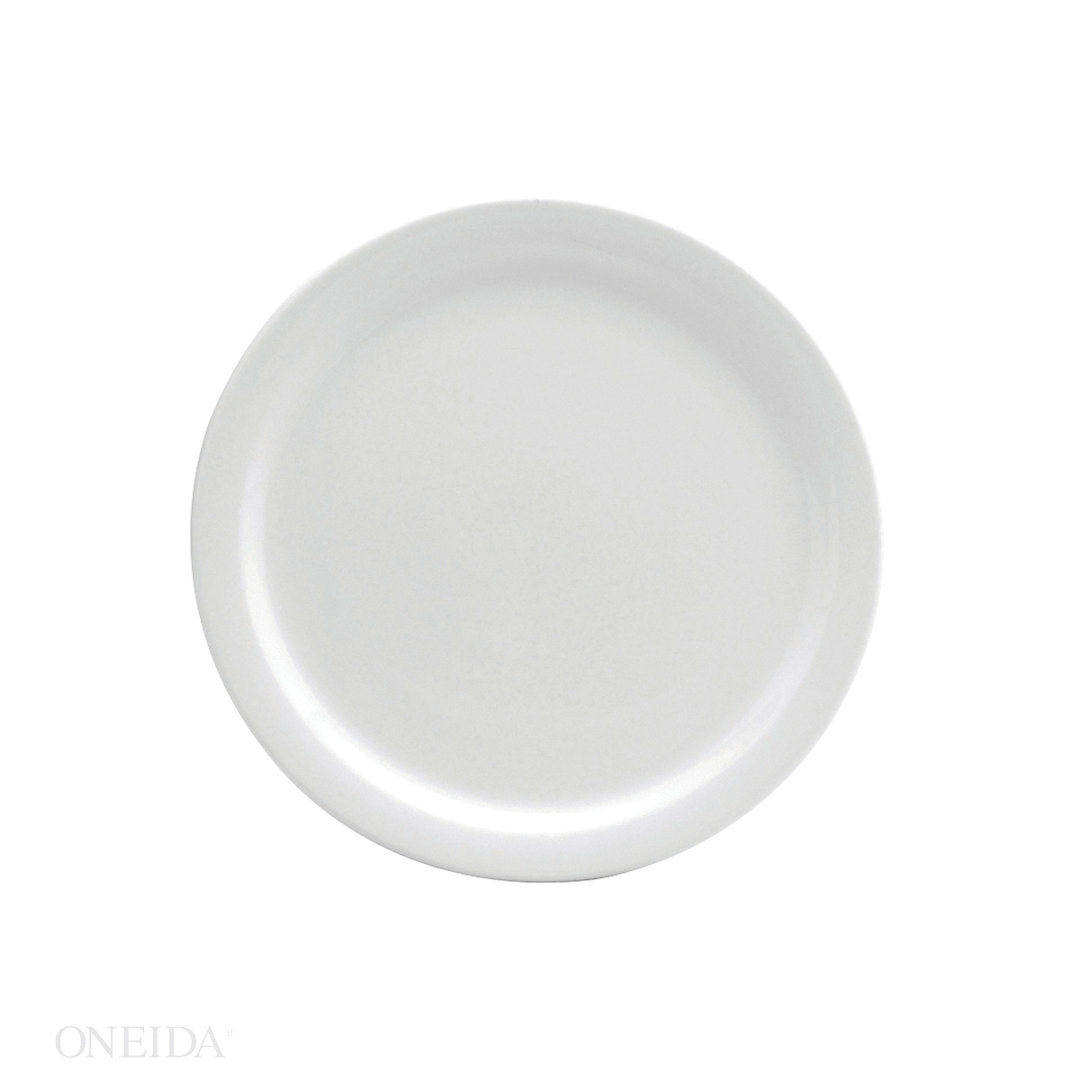 Cream White Ware Coupe Plates, 5 1/2", by Buffalo Oneida