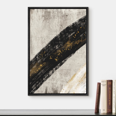 Signe, reproduction d'art sur toile encadrée, fondu de peinture foncée sur fond industriel, formes abstraites, illustrations, art moderne, urbain contemporain pour salon, chambre à coucher, bureau