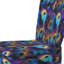 Chaise d'appoint rembourrée bohème et éclectique bleu et pruple