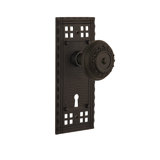 Craftsman Plate with Decorative Keyhole and Meadows Door Knob
