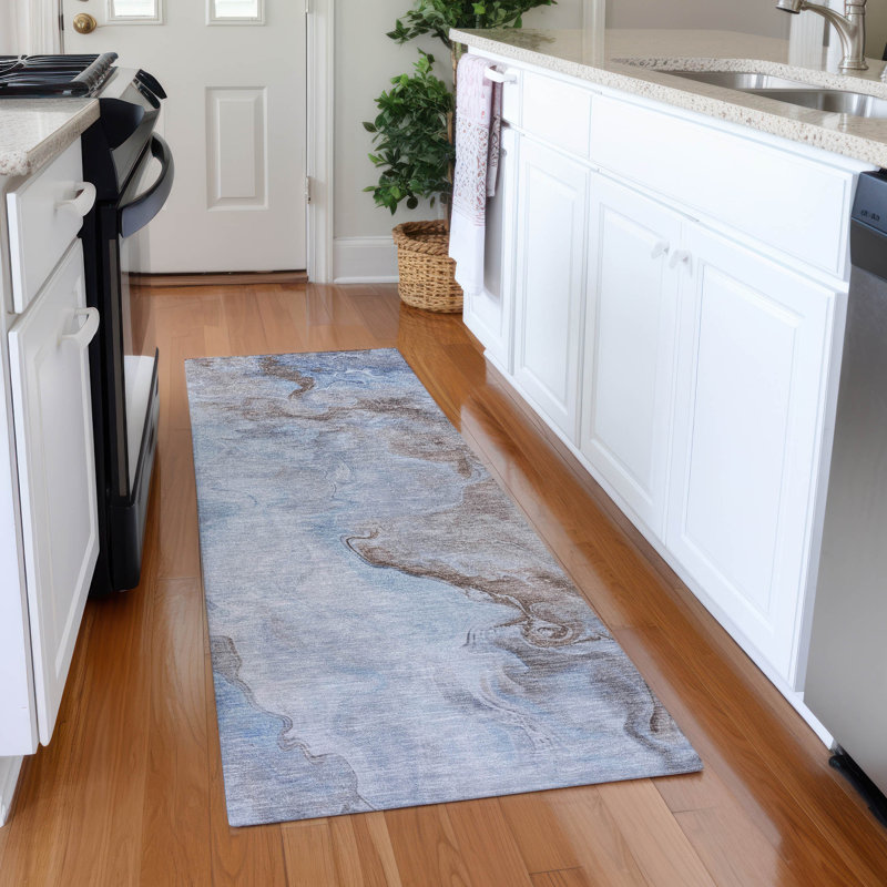 Premium Machine Washable Varasteh AMF1680 Abstract Rug, Runner 2'3" x 7'6"