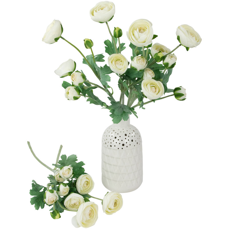 Vaporisateur de fleurs artificielles Renoncule, Blanc