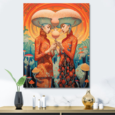 Orange surréalisme, robe de chambre pour femme