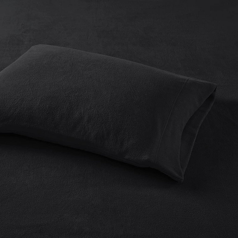 Micro Fleece Sheet Set, Twin XL, Black