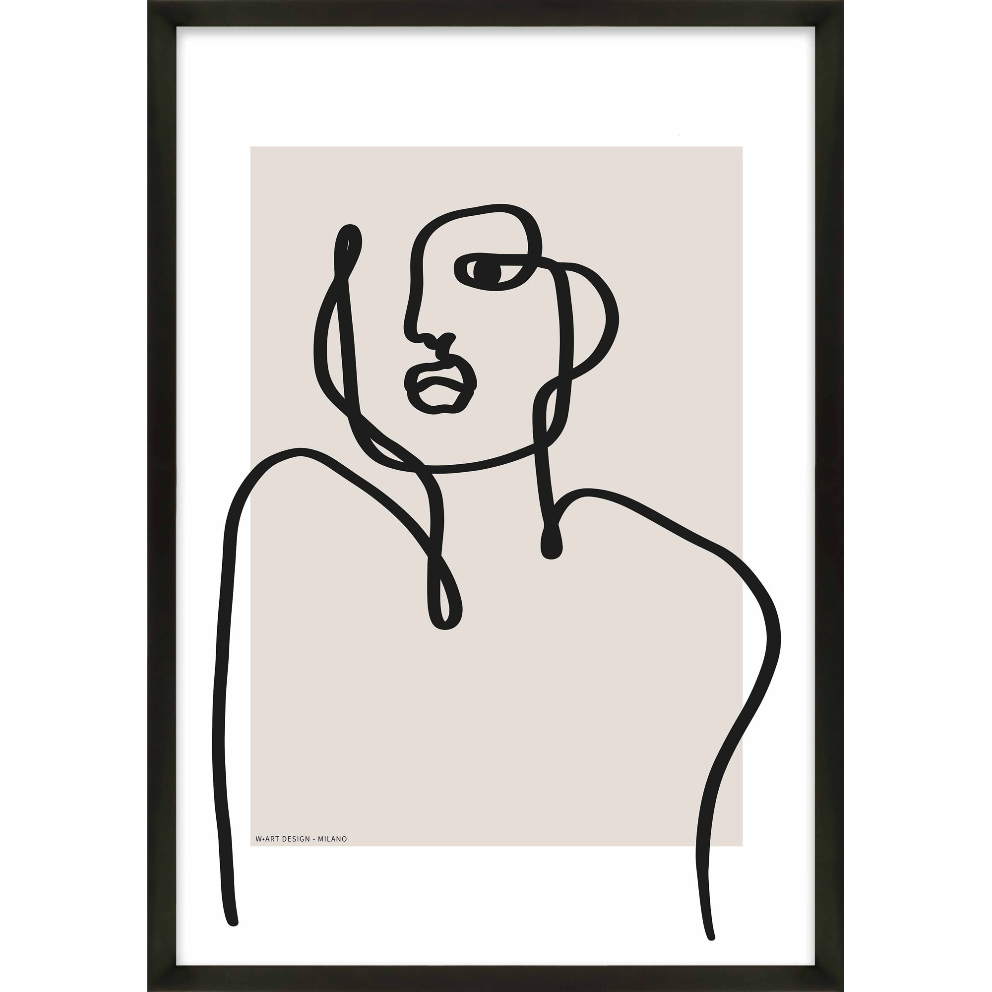 Figure And Form 1 by Romina Gadler, Black Framed Paper, 20" H x 14" W x 1.25" D