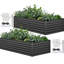 Grand ensemble de jardin surélevé galvanisé 6X3x2ft avec gants, argent-1665051407-1674732012