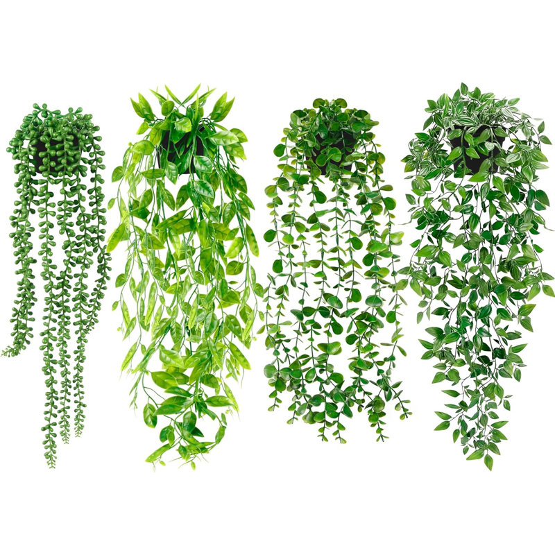 4-pack Artificial Hanging Plants