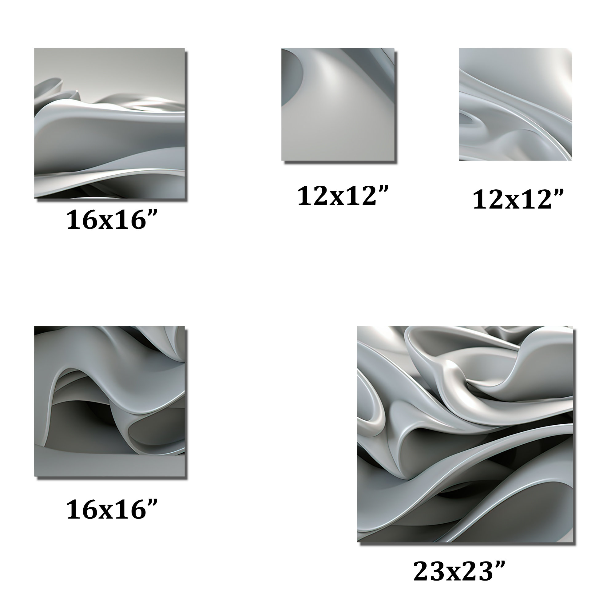 Orren Ellis Grey Infinite Ripples - Modern Waves Metal Wall Décor | Wayfair