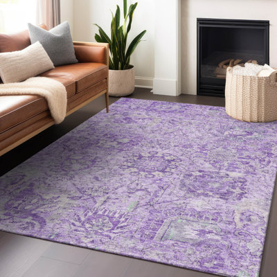 Tapis mauve lavable intérieur / extérieur Geneva 