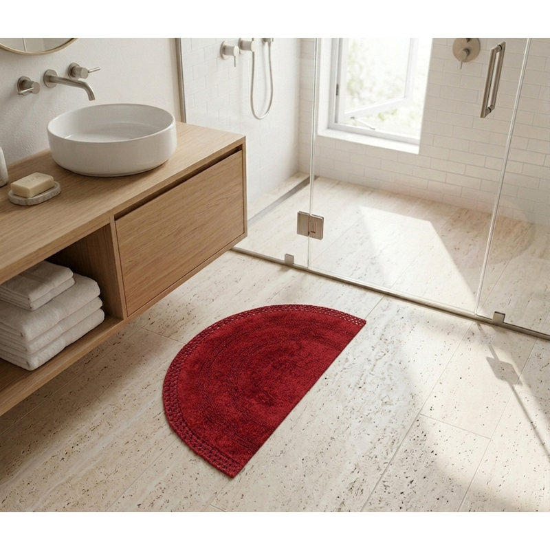 Tapis pour salle de bain Adiraica, Vin rouge
