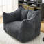 Fauteuil de relaxation pour adultes - Chenille, mousse ultra-douce, noir, pour des moments de tranquillité. Chenille noire relaxante, ultra-confortable, haute résistance au stress.