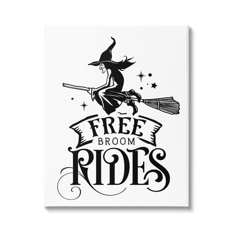 Free Broom Rides, Toile tendue, H 20 po x l 16 po x P 1,5 po