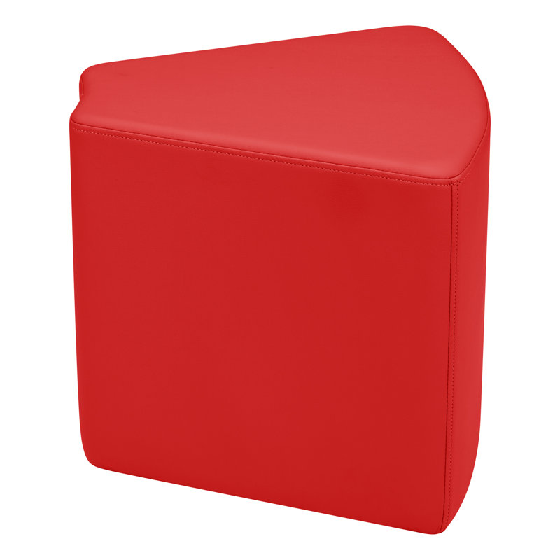 Tabouret de coin en forme de coin en savoir plus, H 18 po x l 20,5 po x P 20,5 po, Rouge, Non