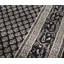 Chemin de table noir et noir noué à la main de haute qualité
