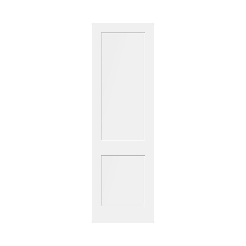 96" Solid 2 Panel Shaker Slab Door, 30"x96"