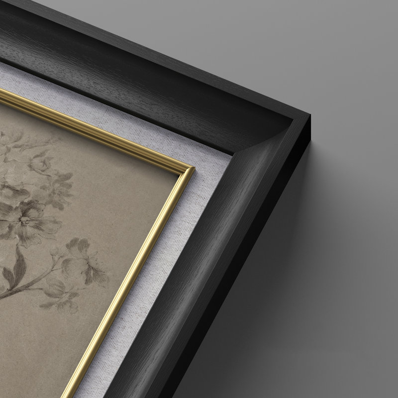 Set of 2 Premium Framed Art Artworks on Premium Canvas with 26"x36" Frame, Black