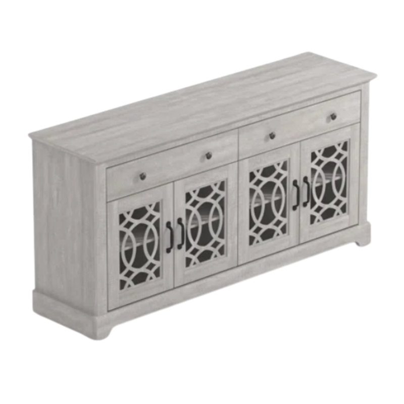 Ensemble de 2 buffets de rangement Wragby, Chêne gris cendré