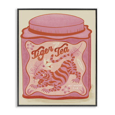 «Tiger Tea», art de giclée encadré de style traditionnel par Carrie Cantwell