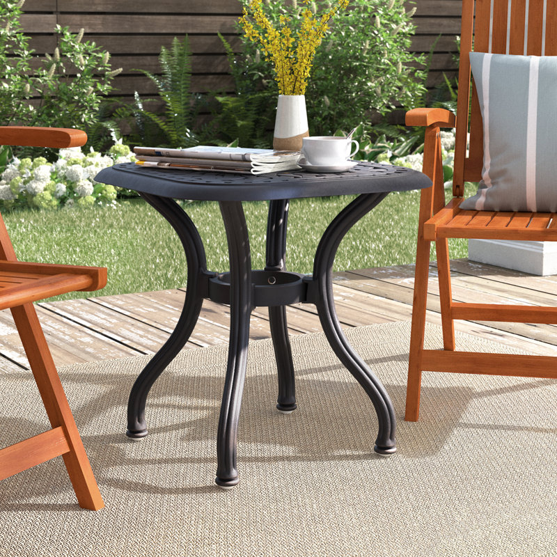 Carterville 21" Square End Table, Antique Bronze