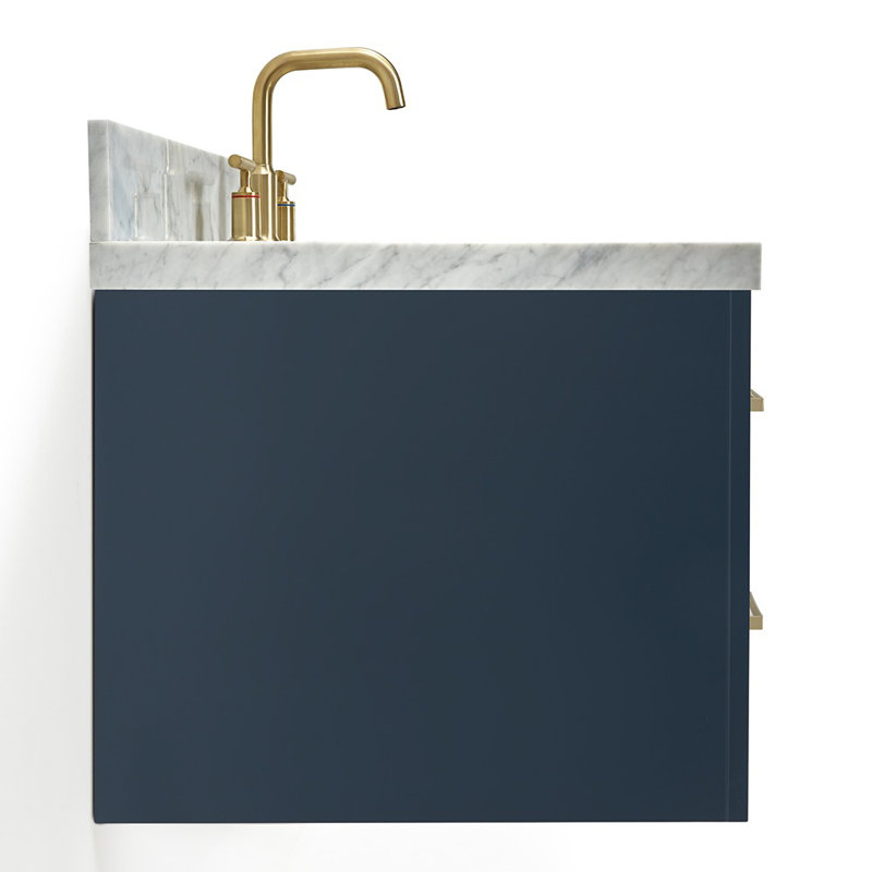 31'' W Single Vanity, Midnight Blue, Satin Brass