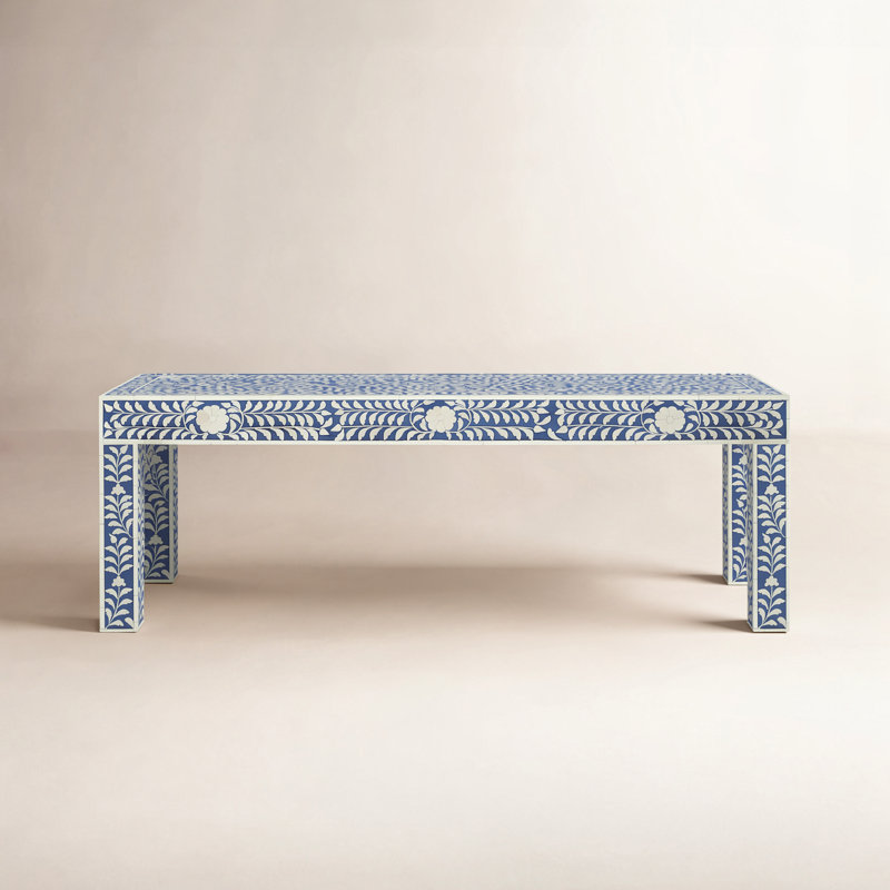 Vivienne Bone Inlay 47.5"W Bench