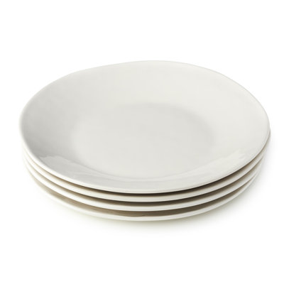 Linen Cream 11 Inch Stoneware Dinner Plates Set of 4 – Modern Farmhouse Dinnerware for Casual Dining, Brunch, or Entertaining – Microwave Safe, Rustic Glazed Ceramic Tableware
