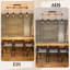 4-Light Burnt Wood Kitchen Island Pendant