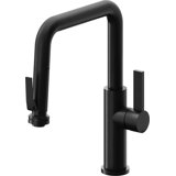 Corsano Contemporary Pull Down Kitchen Faucet with Squeeze Sprayer Quad Spout and FB Series Handle