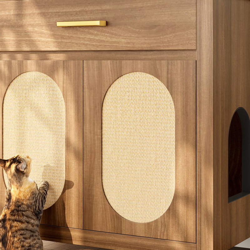 Enceinte de litière pour chat Velkan, Espresso