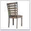 Ensemble de 2 chaises de salle à manger style campagnard rustique d'aspect vieilli en bois massif
