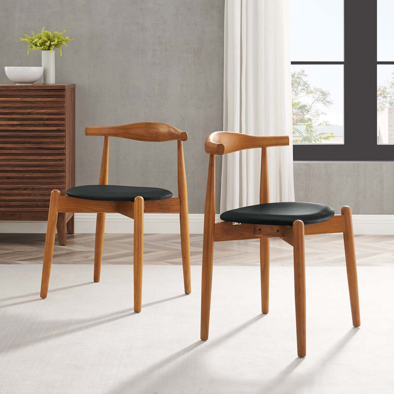 Modway Stalwart Dining Chair Set, Black