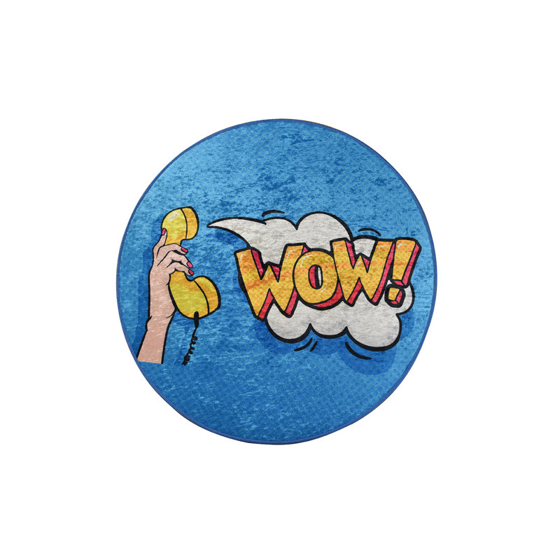 Luxurious Round Carpet, 55.1 inches Diameter, 100% Polyester, 0.4 inches Pile Height | Antibacterial, Non-Slip Underside, Machine Washable at 86°F | Perfect for Living Room, Bedroom, and Kids' Play Areas