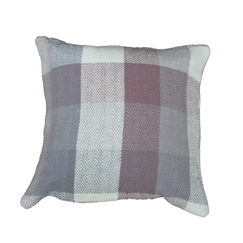 Throws Plaid Throw Pillow, Purple