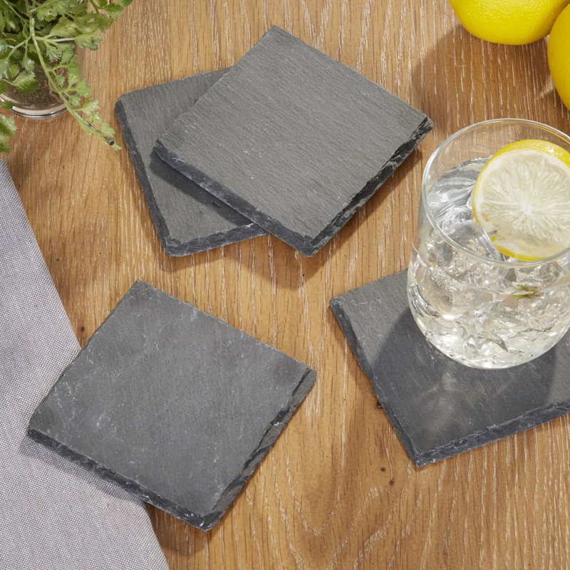 Thirstystone Natural Grey Slate Coaster Set