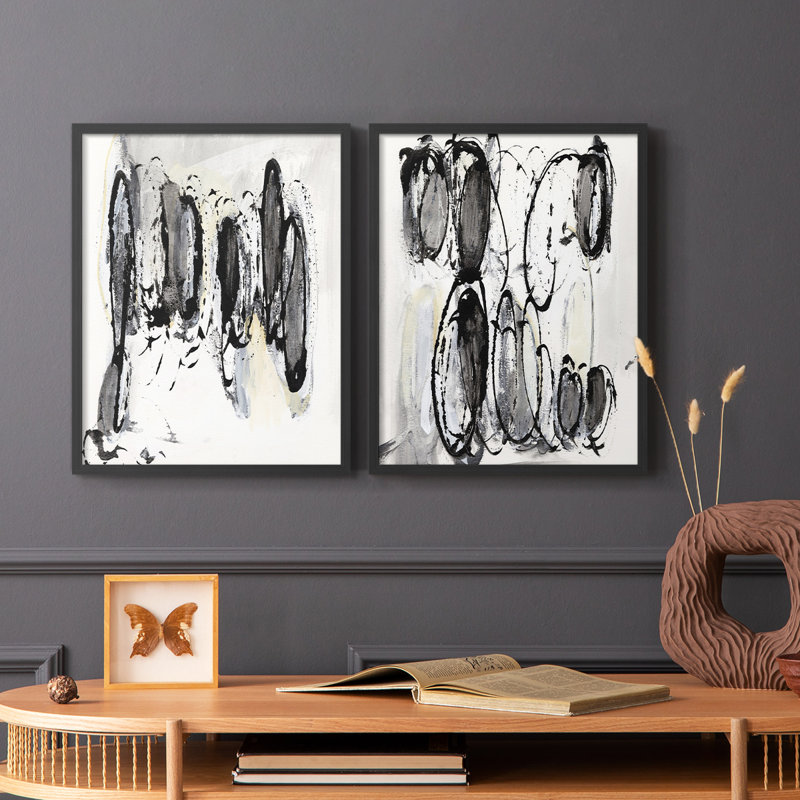 Imprimé encadré gris I-Premium - prêt à accrocher - aucun clou requis - aucun clou requis, Noir, noir, noir, noir