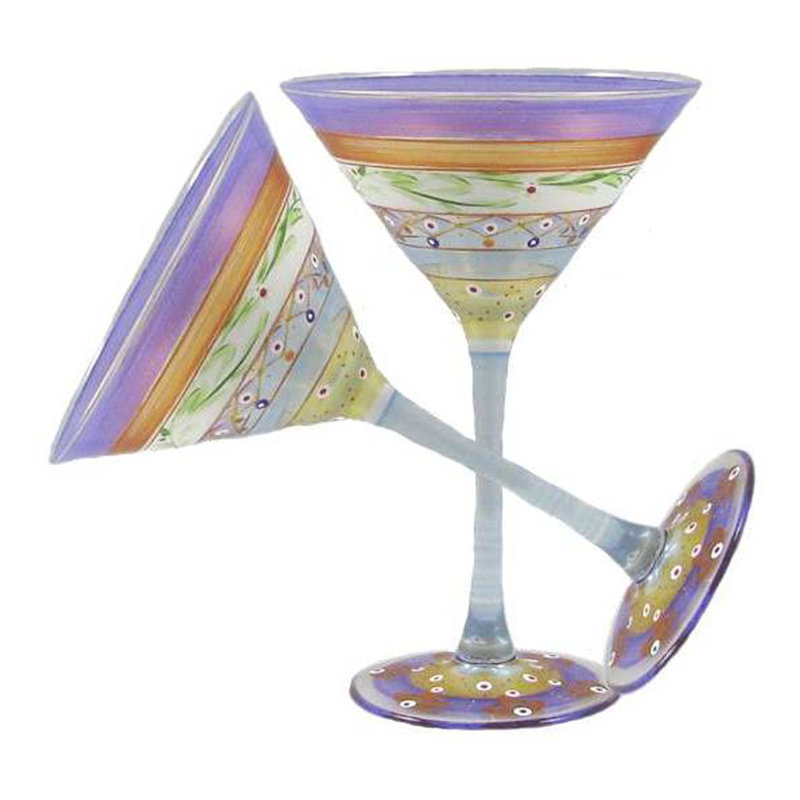 Guirlande mosaïque 7 oz. Verre à martini, Mauve