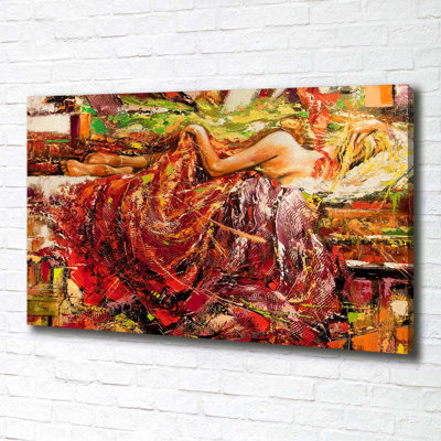Sleeping Woman - Wrapped Canvas Print